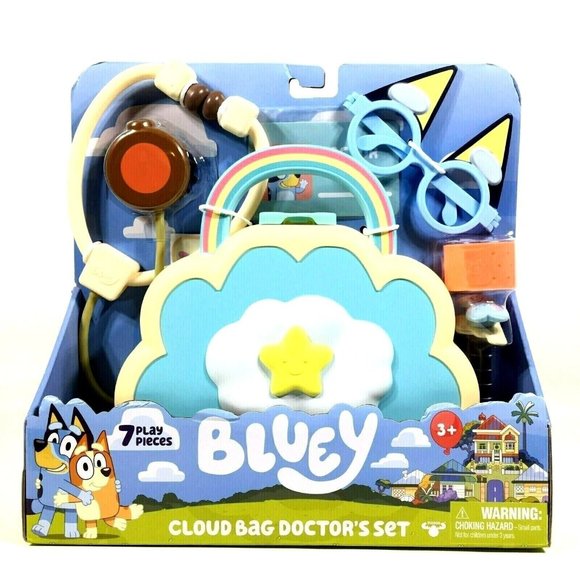 Bluey Cloud Bag Doctors Check Up Set 7 Pieces NEW 2022 - Picture 2 of 11